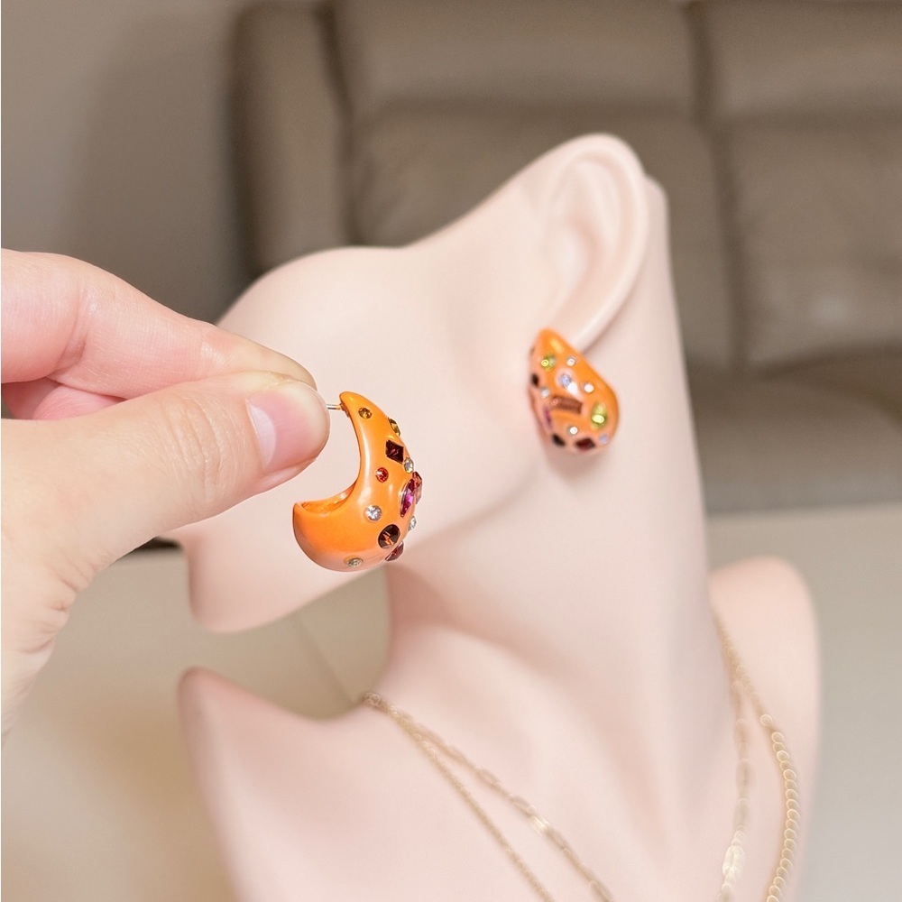 ⚜️ Colorful Stud Earrings - Picture 7 of 11